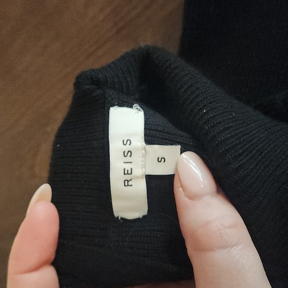 SOLD-Reiss Kelly Black knitted Kelly dress - Picture 9 of 9